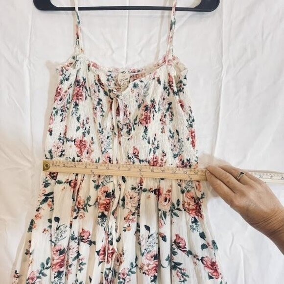 Ijoah Dress Womens Medium Maxi Boho Tiered Adjustable Straps‎ Pockets Floral - Picture 9 of 16
